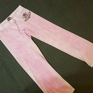 Juicy Couture pink velvet sweatpants size L