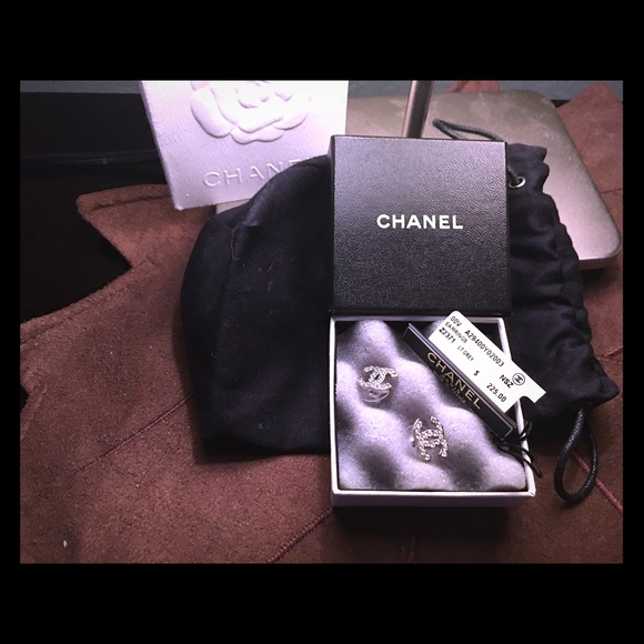 Chanel CC crystal earrings.....