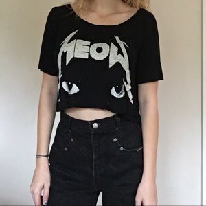 unif meow crop top