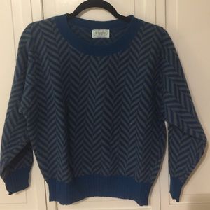 Vintage Blue chevron sweater
