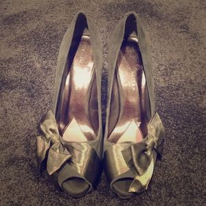 Grey Suede Paris Hilton Pumps