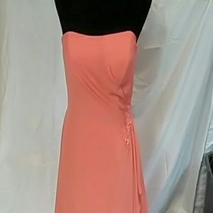 Prom/formal Strapless salmon color prom dress