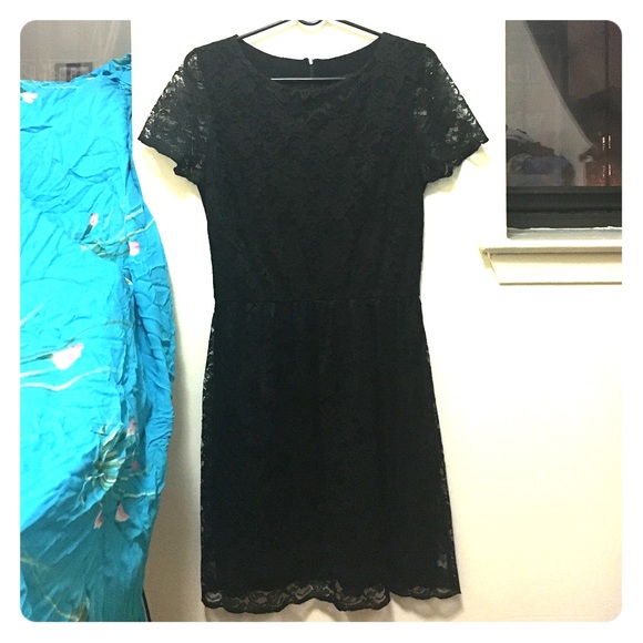 Black lace AQUA mini dress