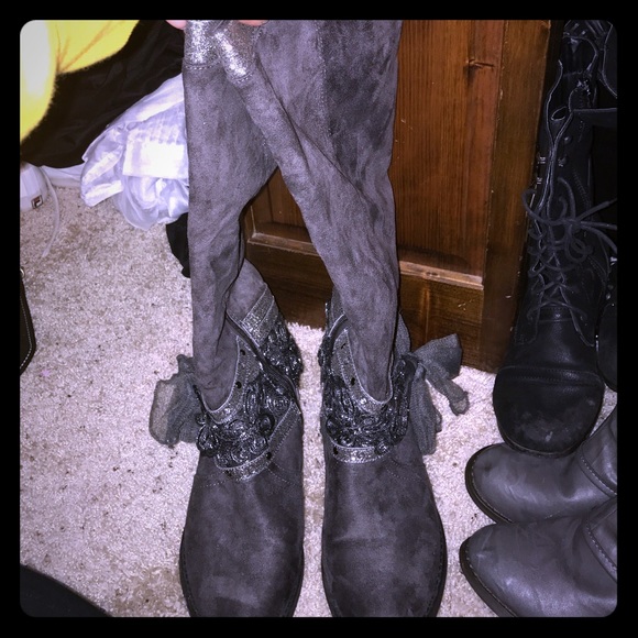 Gorgeous suede over the knee boots