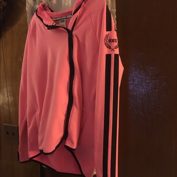Victoria secrets pink zip up hoodie jacket NEW!