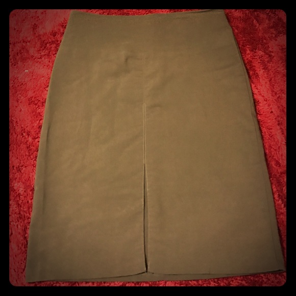 Olive green pencil skirt