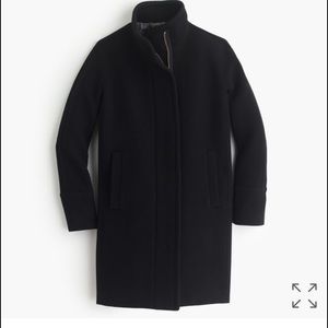 J. Crew stadium cloth cocoon coat black size 00.