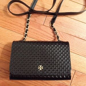 Tory Burch Marion Embossed Shrunken Shoulder Bag