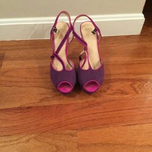 Purple and pink heels
