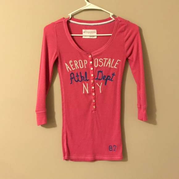 Aeropostale S/P Pink 3/4 Sleeve Top