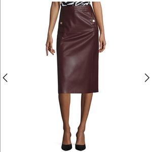 Black faux leather skirt