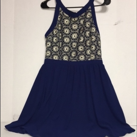 Navy and Gold dress - Picture 1 of 4