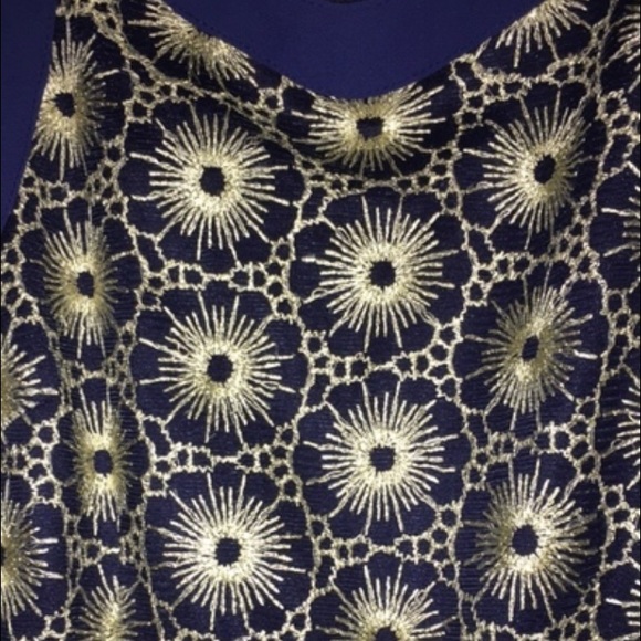 Navy and Gold dress - Picture 2 of 4