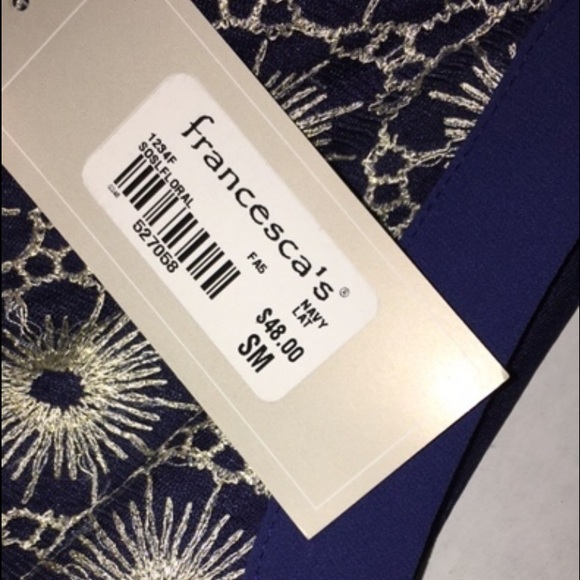 Navy and Gold dress - Picture 3 of 4