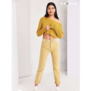 BDG yellow girlfriend jeans