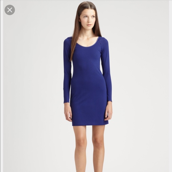NWT Theory Kieste Long Sleeve Purple Dress