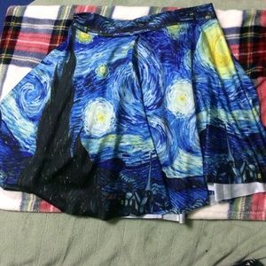 NWOT Starry Night Skirt