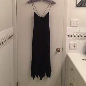 Nicole Miller vintage silk dress handkerchief hem.