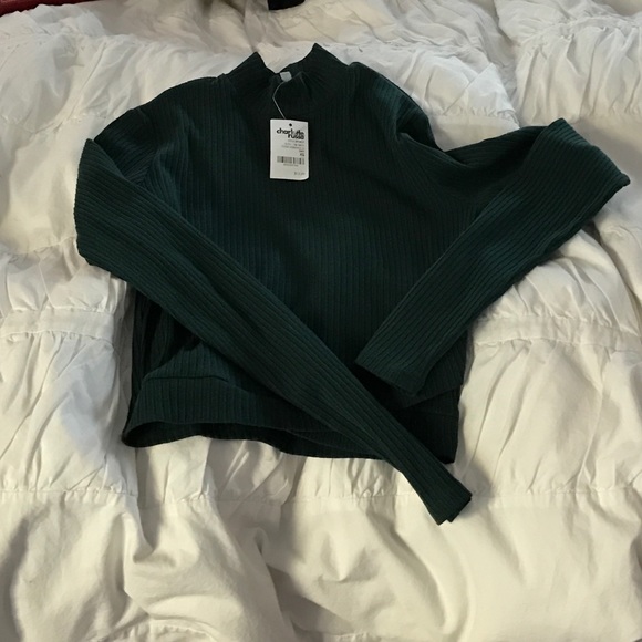 Charlotte Russe Sweaters - NWT ForestGreen Charlotte Russe ribbed turtleneck