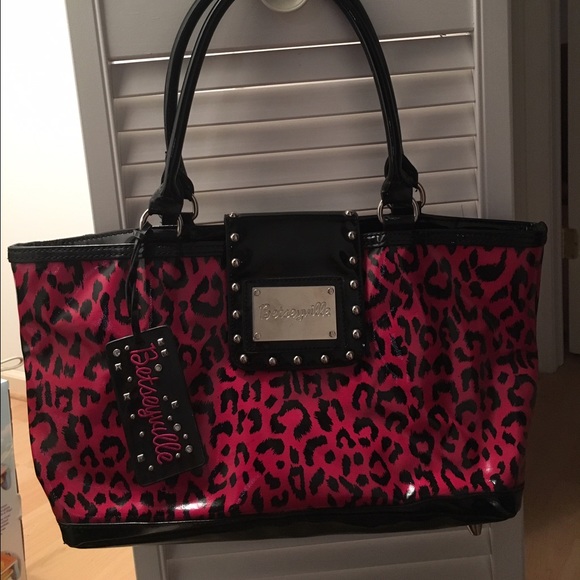 Betsy Johnson pink leopard purse