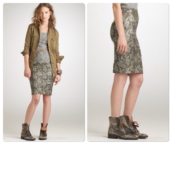 🌿J.Crew crinkled jacquard skirt - Picture 1 of 4