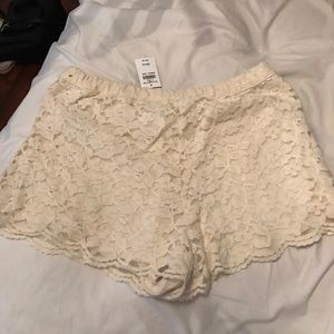 Lace detail shorts