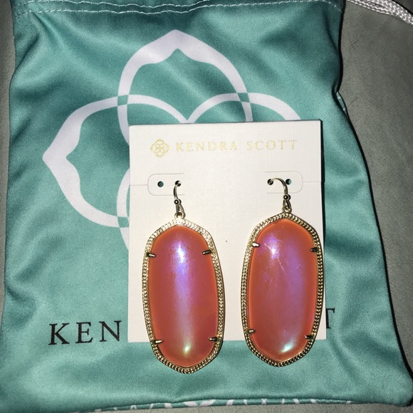 Kendra Scott tangerine Danielle iridescent earring
