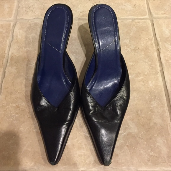 Aldo Black Kitten Heel Mules