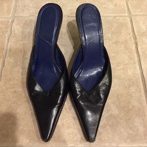 Aldo Black Kitten Heel Mules