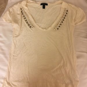 J crew beaded V - neck