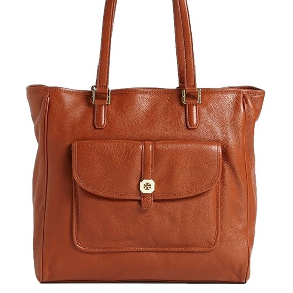 Tory Burch clay leather tote in Sienna