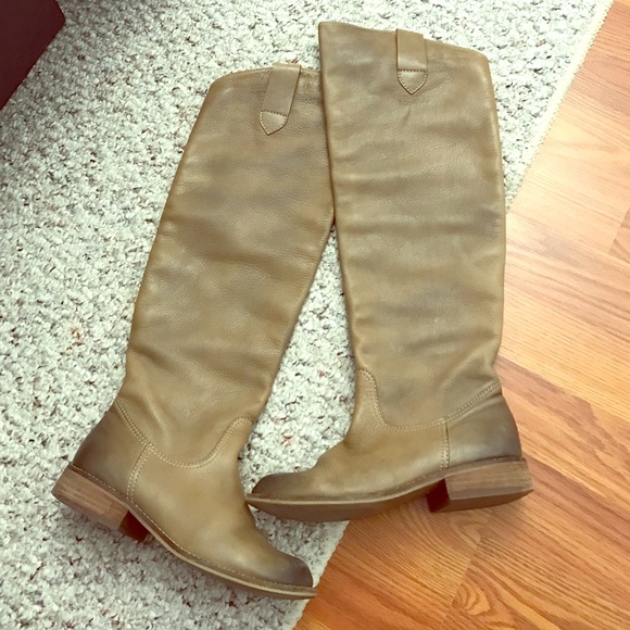 Over-the-Knee high tan boots