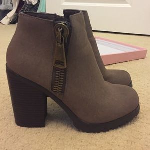 Taupe booties