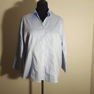 Lands' End No Iron 3/4 Sleeve Button Up