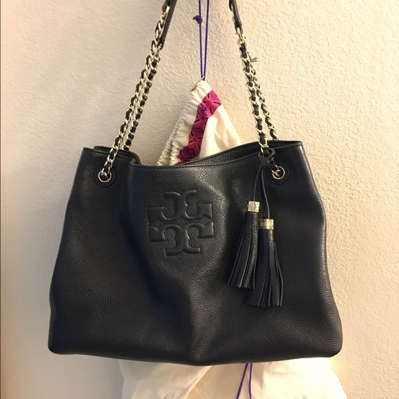 Tory Burch Thea Chain Leather Slouchy Tote