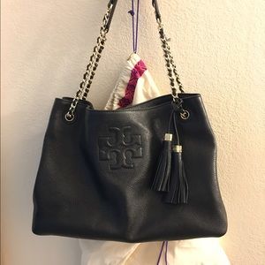 Tory Burch Thea Chain Leather Slouchy Tote