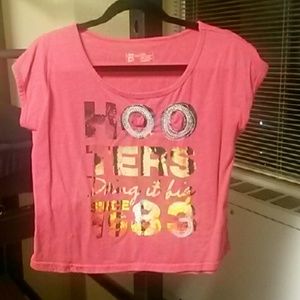 Pink Hooters Crop Top (Size Large)