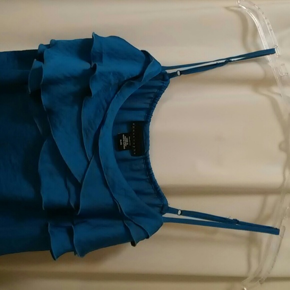 Teal Blue Blouse/Cami - Picture 3 of 4