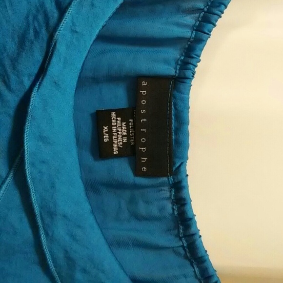 Teal Blue Blouse/Cami - Picture 4 of 4