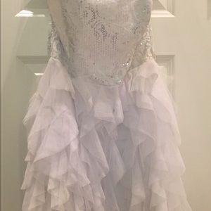 Jessica McClintock white strapless dress