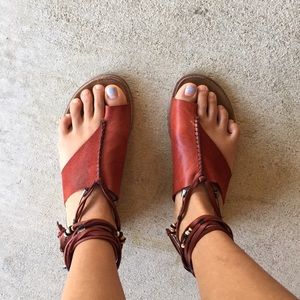 Free People Leigh Hill Leather Sandals