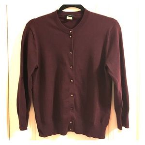 J. Crew plum cardigan
