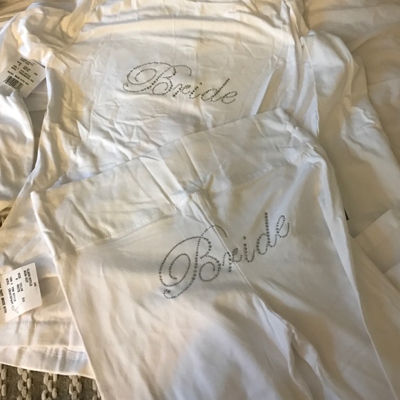 NWT White "Bride" hoodie and yoga pants set