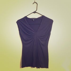 Sleeveless BR top with frayed seams