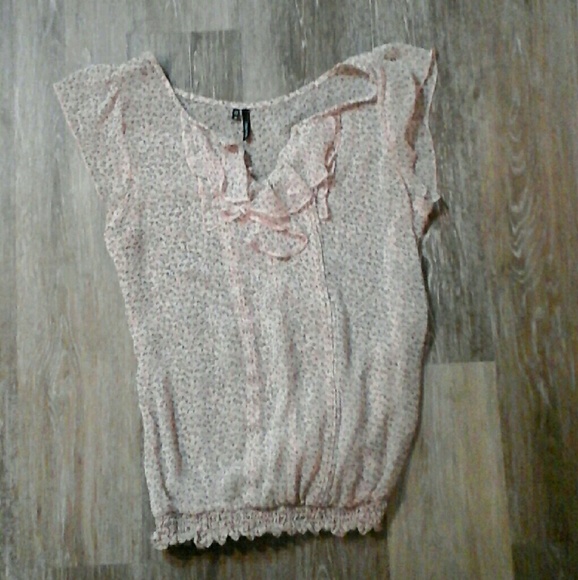 Sheer Pink and floral top
