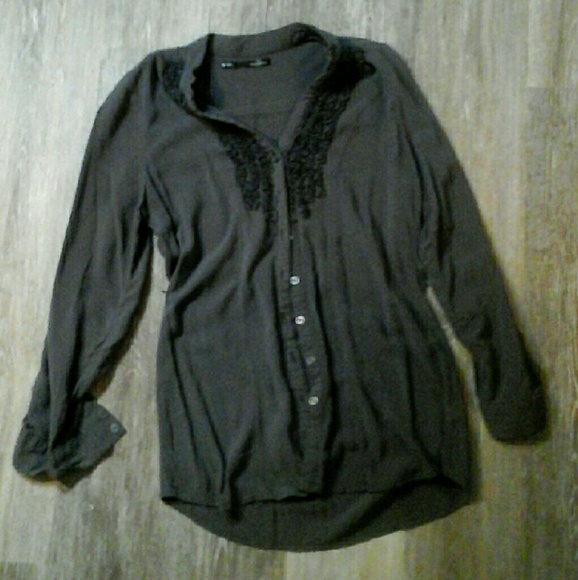 Gray Tunic Button Down