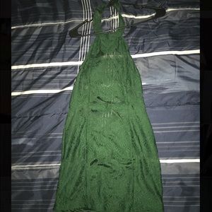 Dark green lace dress