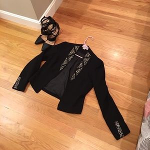 Never worn H+M black cardigan with beaded sequins