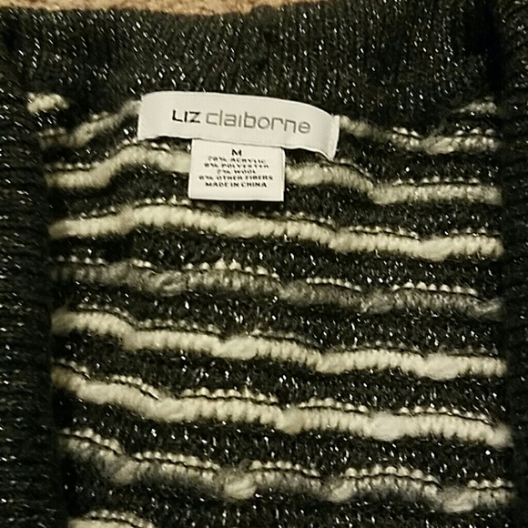 Liz Claiborne open front sweater with sparkle - Picture 2 of 2