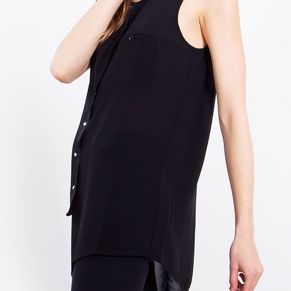 Sheer Hi Low Tank Blouse - Picture 2 of 6